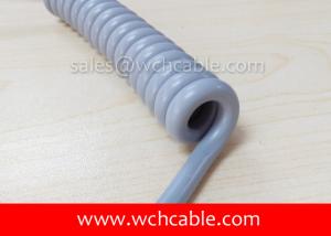 China UL Curly Cable, AWM Style UL20238 18AWG 5C VW-1 125°C 600V, TPE / TPE wholesale
