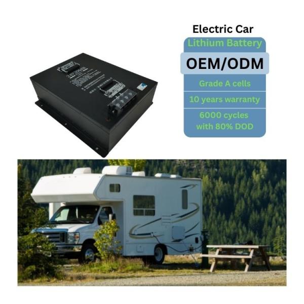 Quality Customized Electric Vehicle Lithium Batteries 24V 200AH Lithium RV Battery for sale