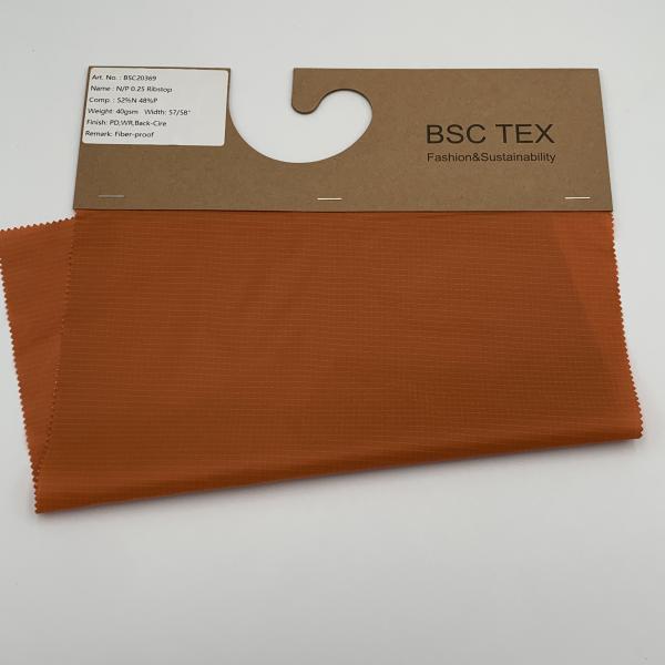 Polyester Nylon Ribstop Light weight Puffer Jacket Fabric