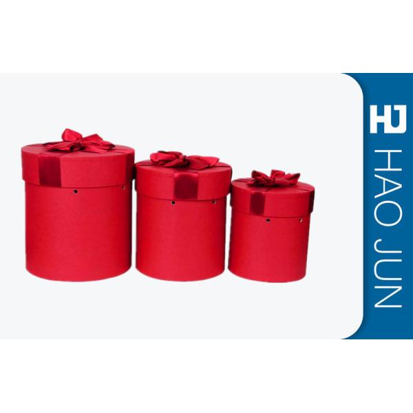 Round Carton Box / Large Round Gift Boxes With Lids , Glossy Lamination Surface