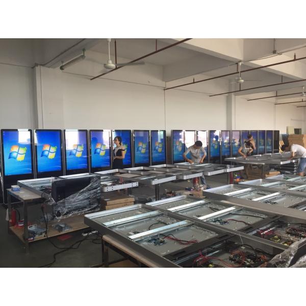 46 Inch Floor Standing Digital Signage , Dustproof Touch Screen Kiosk High Resolution