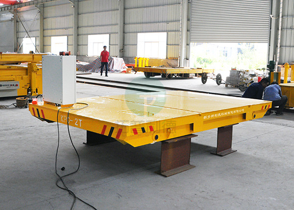 Dia 10m motorized rail turntable mounted on circle rails to ferry rail flat cart