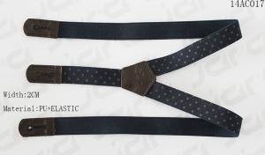China Elastic / PU Mens Fashion Suspenders Silk Printing On Elastic Tape Without Metals wholesale