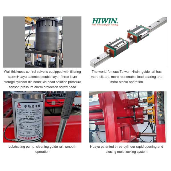 HUAYU 3000L 3Layers Blow Moulding Machine Output Multi-Layer Technology for Large Plastic Components at 8-20pcs/h Productivity