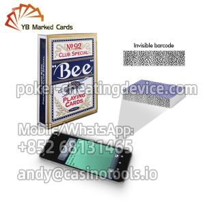China Makers Bee No.92 Barcode Marked Playing Cards For Poker Cheating Device wholesale