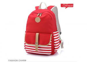 China Teens Girls USB Charger Lightweight School Backpack Canvas Polyester Lining wholesale