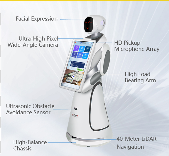 Amy AI Service Robot Commercial Robot With Android Control System