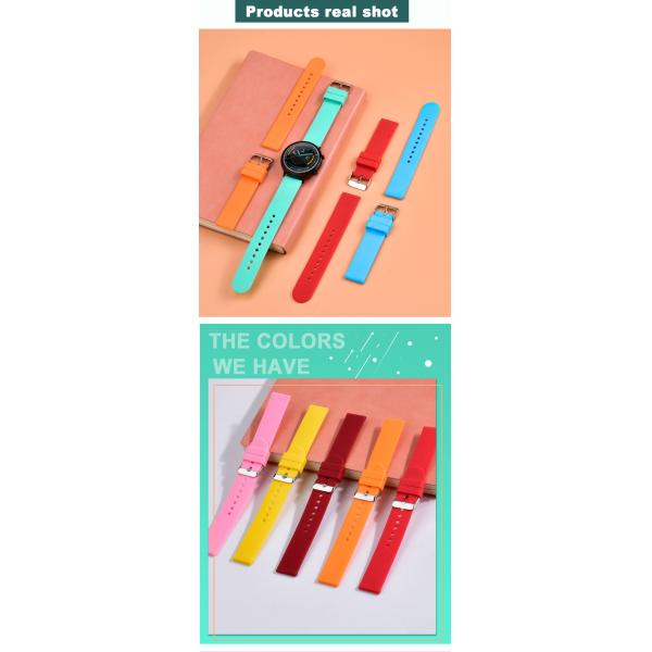 20mm TPU Watch Band , SHX Rubber Wrist Watch Straps Red Color