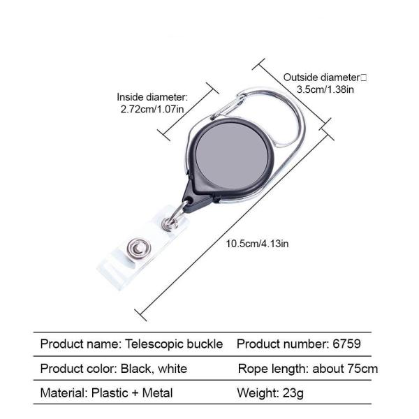 Custom Double-Sided Sublimation Lanyard Clips Heat Transfer Keychain Clip For ID Badges Keys Backpacks