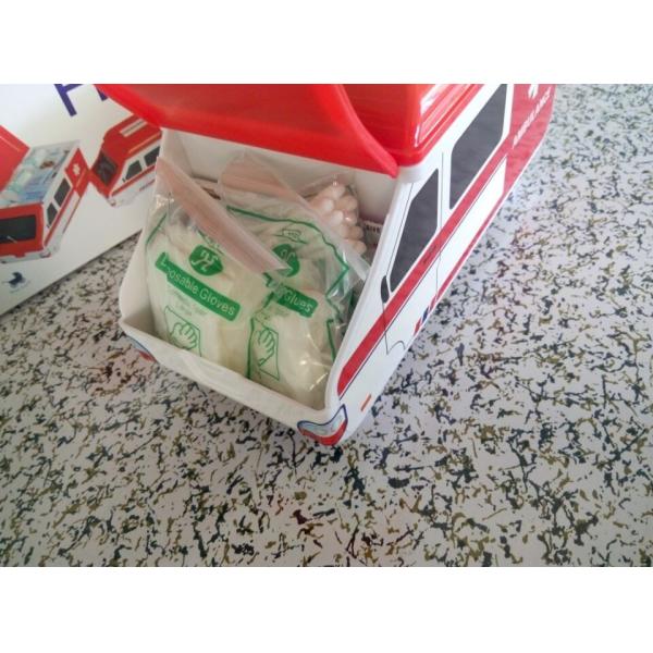 Funny Ambulance car shape first aid box home shop use fashion emergency kit children care first aid kit box case