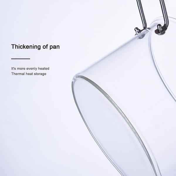 2.3L 3.5L Transparent Borosilicate Glass Soup Pot