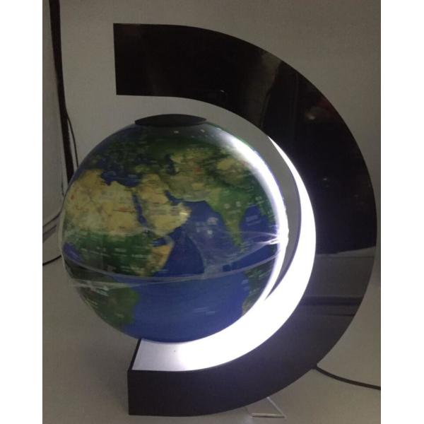 wooden base magnetic floating pop globe 8 inch ball lighting