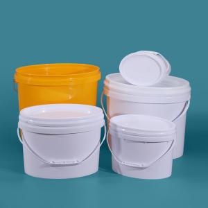 China Heavy Duty Oval Polypropylene PP Recycled Plastic Buckets 6L OEM wholesale
