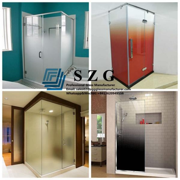 tempered glass shower screen enclosure bathroom door 8mm 10mm 12mm