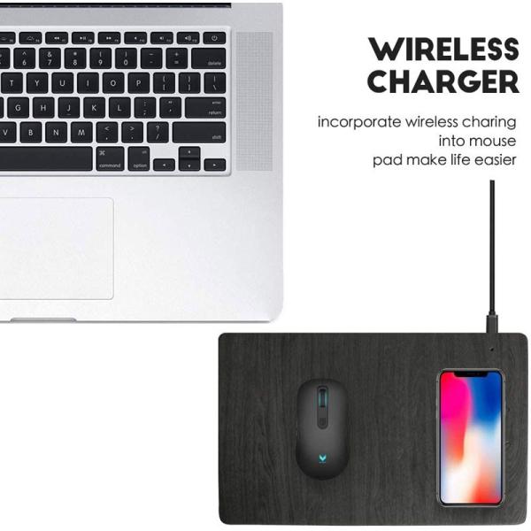 Fast 10W Thick 4mm Custom Wireless Charging Pads Reliable PU Leather