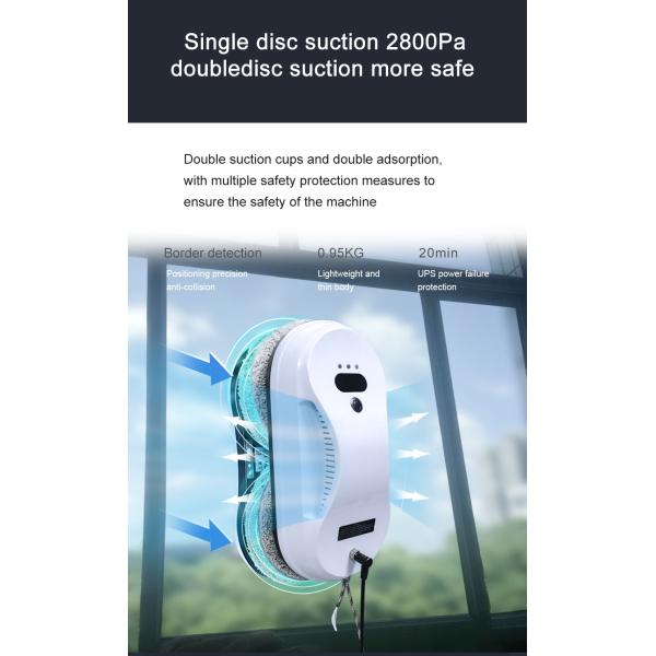72 Watt Automatic Window Cleaner Robot Smooth 65dB Electric Glass Cleaner Automatic