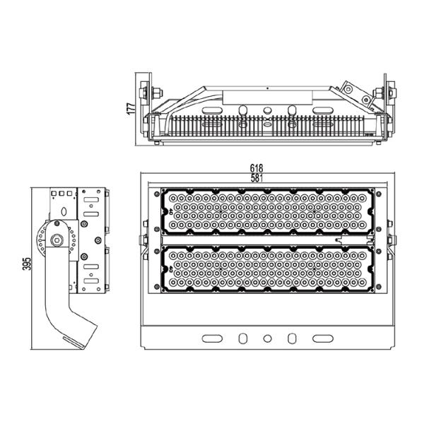 Vibration Proof LED Stadium Lights 250Watt Flood Light For Football Ground Natatorium
