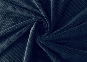 China Black stripes Micro Velvet Fabric / 240GSM 100 Polyester Material 150cm on sale