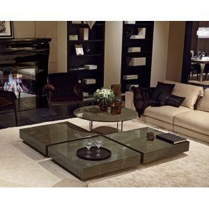 70x30cm Customized Coffee Table Combinational Marble Square Style