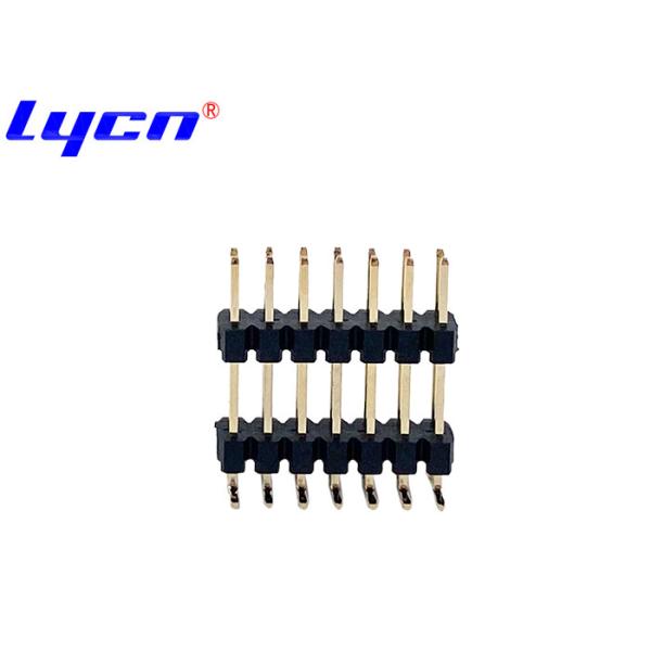 Male Dual Row Pin Header 2mm Pitch Connector SMT Style 500V AC / DC