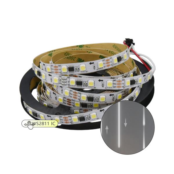 Ws2811 IC 5050 Warm White LED Strip , Flowing Single Colour LED Light OEM