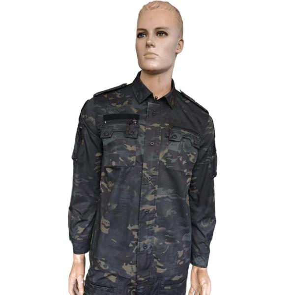 Poly Cotton Lightweight Uniform Set Night Pattern Camo Jacket and Trousers Waterproof Breathable Military Uniform Clothing For Soldiers