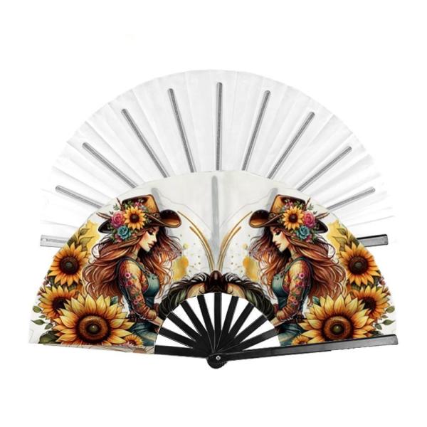China Sublimation Polyester Folding Fan 13'' DIY Heat Transfer Materials wholesale