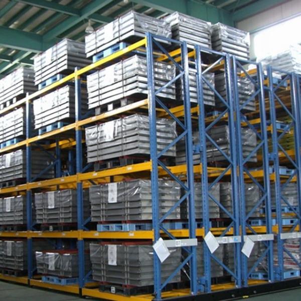 Safty Motorized Mobile Racking System , Steel Industrial Warehouse Storage Racks