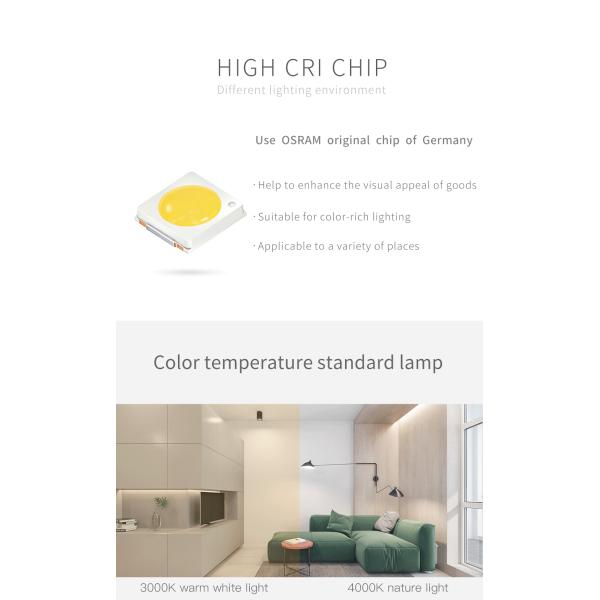 7W DC24V Rotatable Magnetic LED Track Light Easy Installation Indoor Decoration