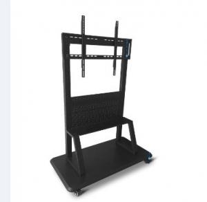 China 220LBS Electronic Mobile Stand 800x600mm Black Metal 52-86 Inch For Touch Screen Monitor on sale