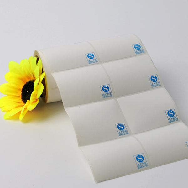 Blank Glossy Custom Roll Label Stickers , Paper Direct Thermal Labels