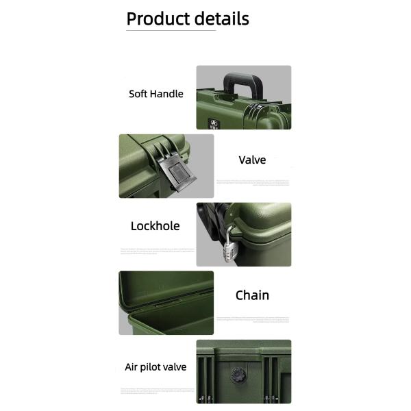 Lockable Tool Storage Case with Customizable Foam Interior and Pressure Equalization Valve in Custom Color