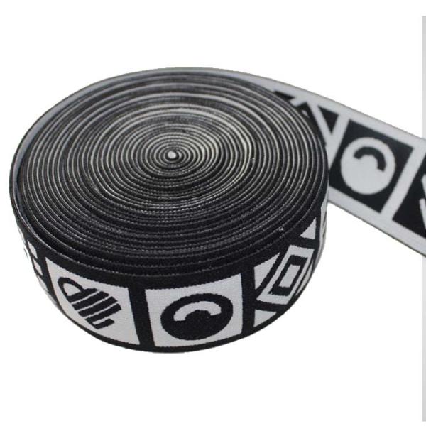 Printed 40mm Nylon Webbing Jacquard Elastic Band For Shoes Bags