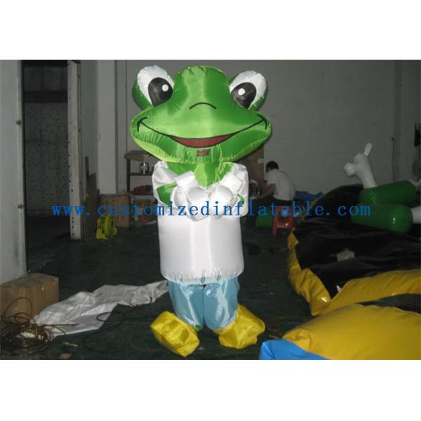 Green Head Frog Inflatable Cartoon Characters Inflatable Animal Costume Adult Size