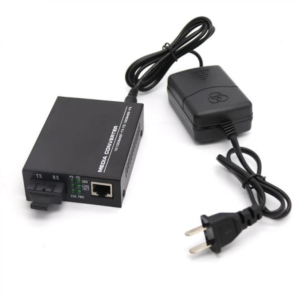 10/100Mbps Fiber media converter SM Bidi SC 20km with DC power for CCTV Security system