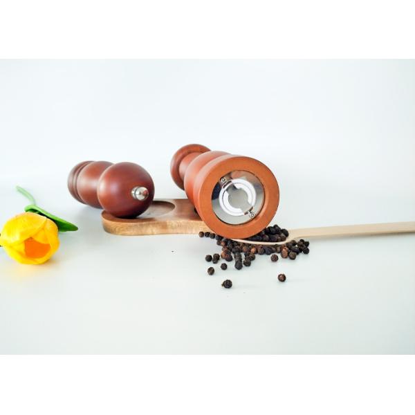 Elegant Wooden Salt and Pepper Grinders with Ceramic Core