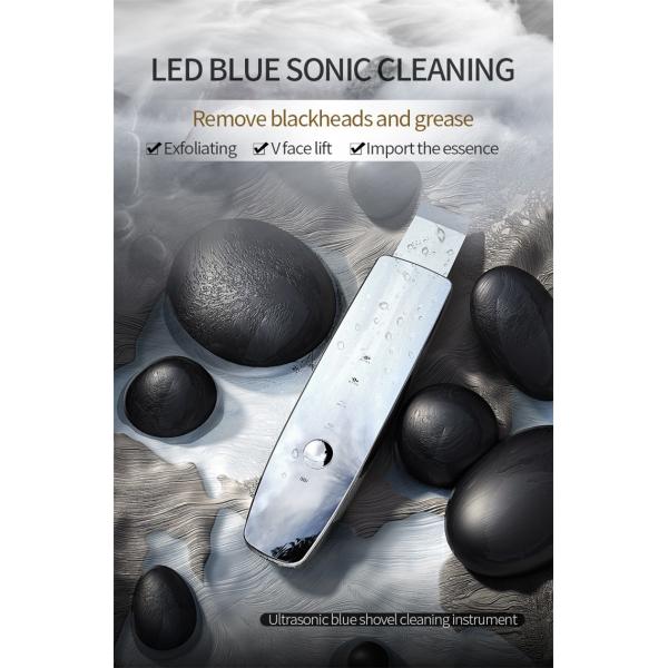 Type C Ultrasonic Facial Skin Scrubber Spatula Ultrasound Face Skin Cleansing Scrubber