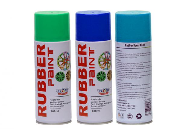 Quality 400ML Green Rubber Coat Spray Paint , Exterior Blue.green ,red Plasti Dip Wheel Paint for sale