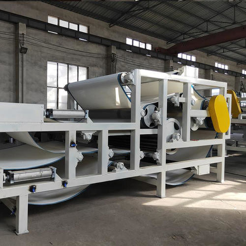Screw Squeezer Sludge Press Machine , 1.2m3/h Sludge Dewatering Belt Press