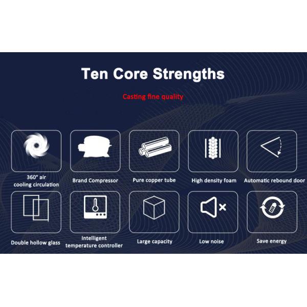 1008L R134a Double Door Refrigerator Beverage Liquor Display Cooler