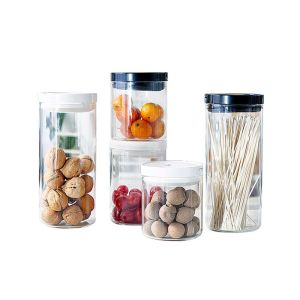 Moisture Resistance Sealable Glass Jars Daily Snack Storage Consolidation