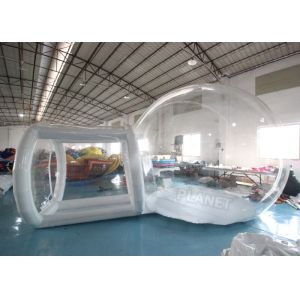 China Clear PVC 4m Single Tunnel Inflatable Bubble Tent With Blower wholesale