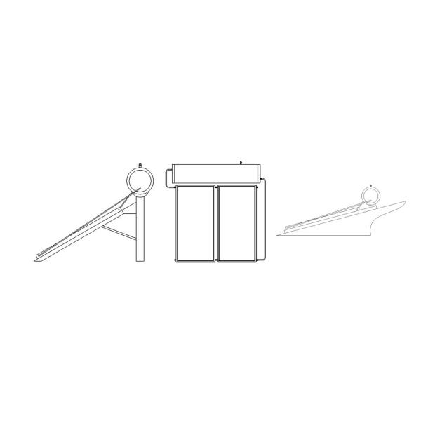 High Powered Flat Plate Solar Water Heater 150 Liter Long Service Life