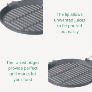 27cm Cast Iron Grill Griddle 10inch With Folding Handle ISO9001