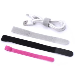 China Dansky Custom Colorful P Type Magic Tape Cable Tie for Charger or Ear Phone Wires  Nylon Hook and Loop Strap Tape on sale