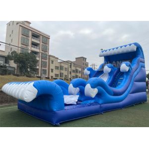 Splash Inflatable 0.55mm PVC Water Slide With Swimming Pool