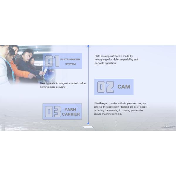 Wool Polyester 7g Scarf Knitting Machine Textile 52 Inch Three System Single Carriage