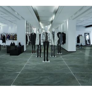 Super Glossy Polished Porcelain Tiles Grey Color 600*1200 Mm Size / Marble Look