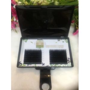 China Premium Silk Eyelash Extensions Pre Fanned Volume Lashes Natural Black on sale
