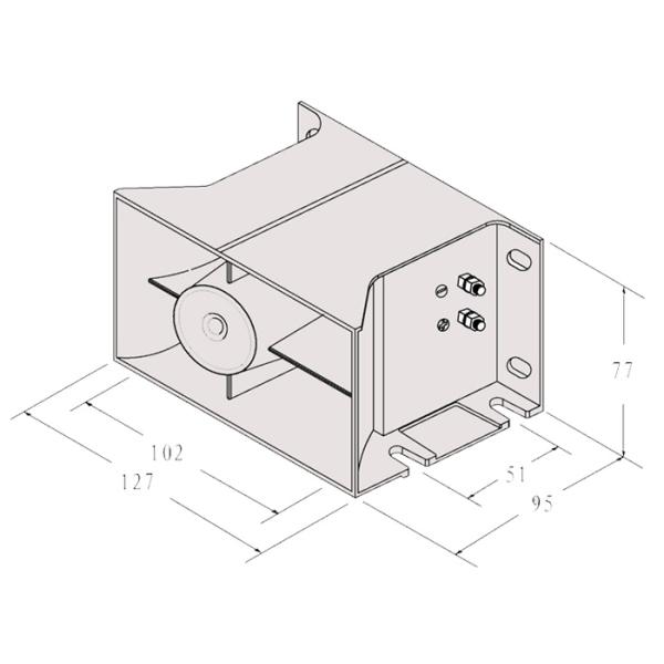 Reinforced Nylon White Noise Reverse Alarm 12V To 48V Back Up Beeper